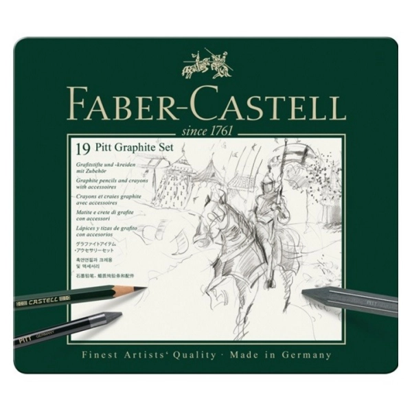 ESTUCHE GRAFITO 19 PIEZAS PITT FABER