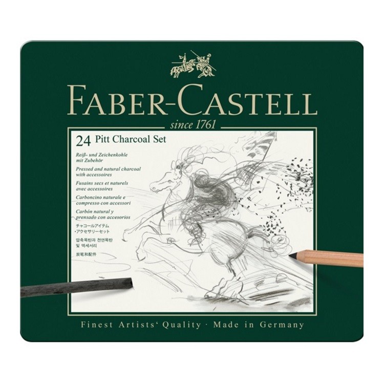 PITT FABER-CASTELL 24 PIEZAS CARBON