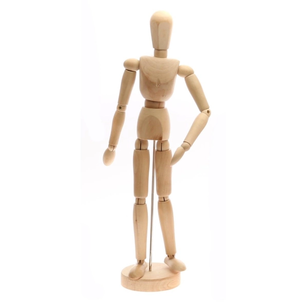 MANIQUÍ HOMBRE MADERA 40 cms.