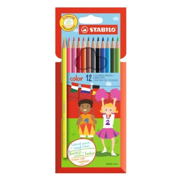 ESTUCHE 12 LAPICES STABILO COLOR