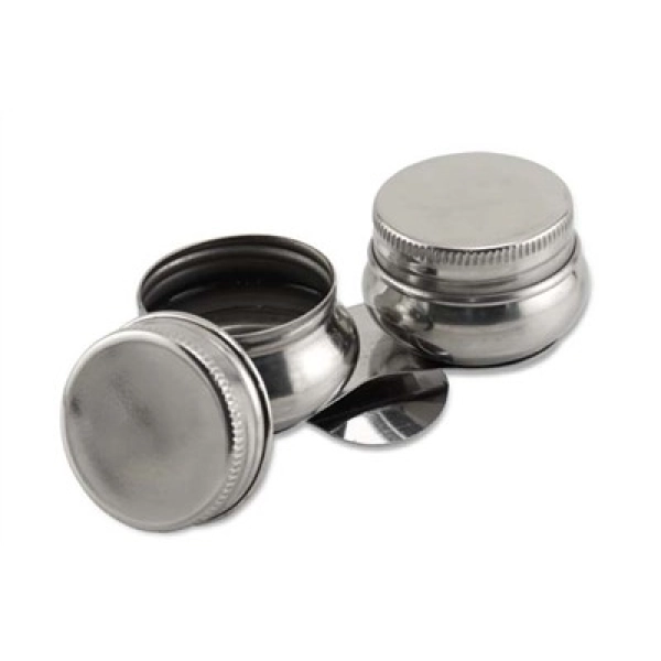 ACEITERA INOX DOBLE CON TAPA