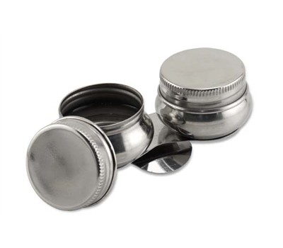 ACEITERA INOX DOBLE CON TAPA