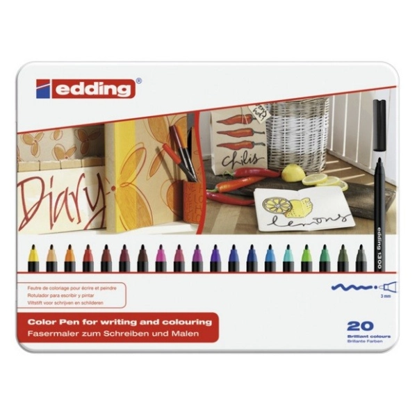 ESTUCHE 20 ROTULADORES EDDING 1300