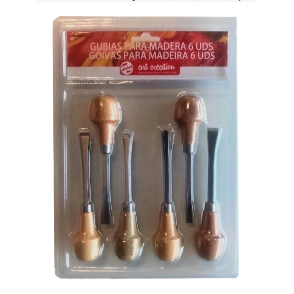 GUBIAS PARA MADERA  6 UNIDADES