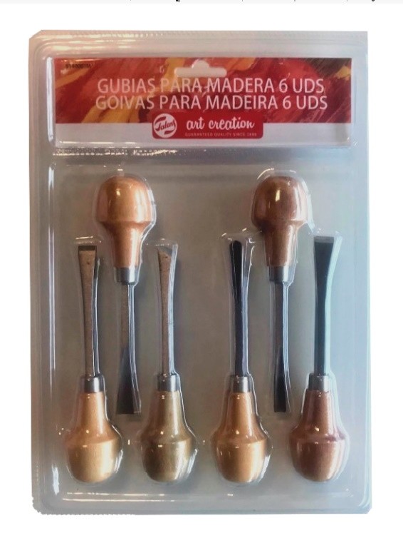 GUBIAS PARA MADERA  6 UNIDADES
