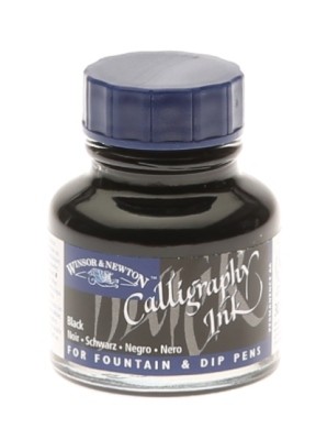 TINTA CALIGRAFIA NEGRA W&N 30ml.