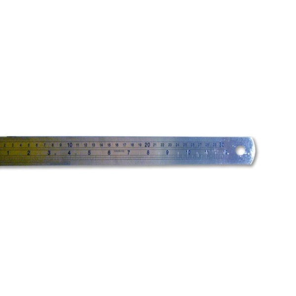 REGLA ACERO INOX. 30 CMS.