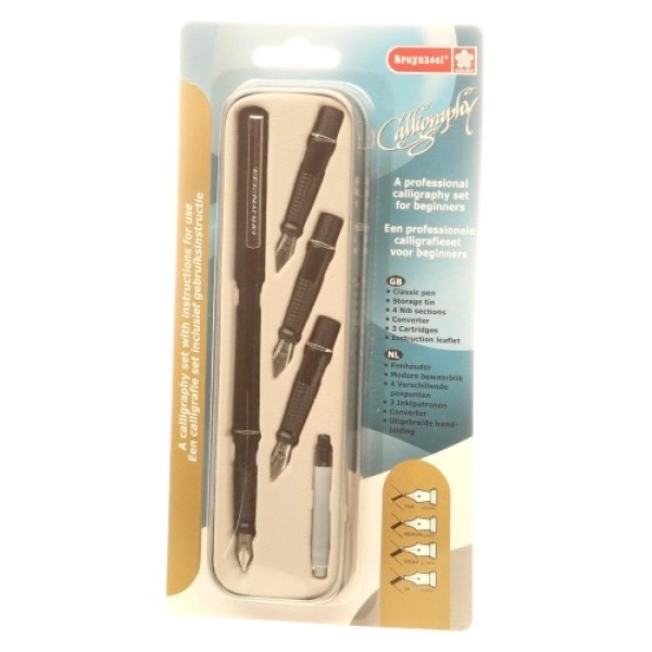 SET DE CALIGRAFIA CON 4 PLUMINES 