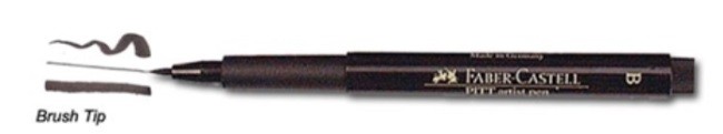 PITT ARTIST PEN B - NEGRO