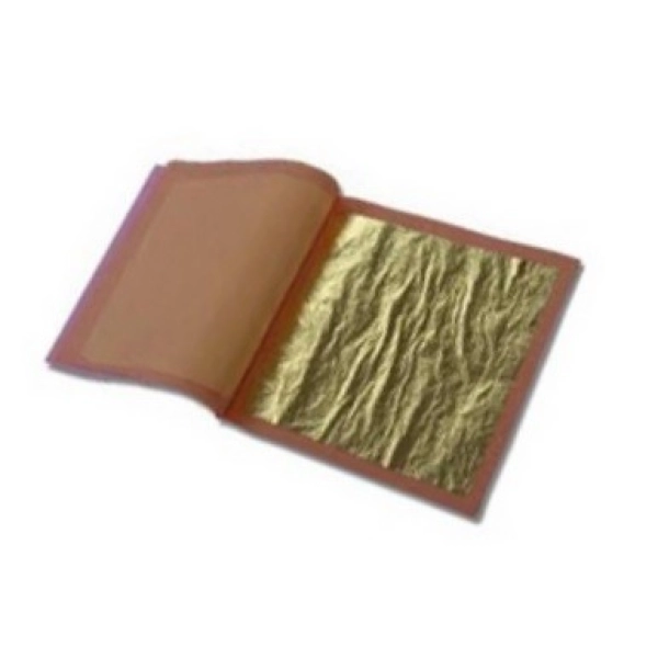 LIBRO DE 25 HOJAS DE ORO FINO 22K 8x8