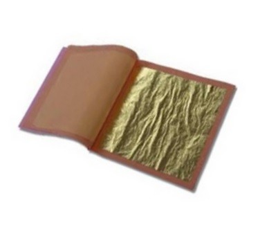 LIBRO DE 25 HOJAS DE ORO FINO 22K 8x8