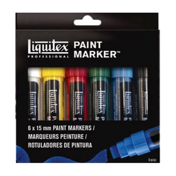 SET 6 PAINT MARKER LIQUITEX 15mm