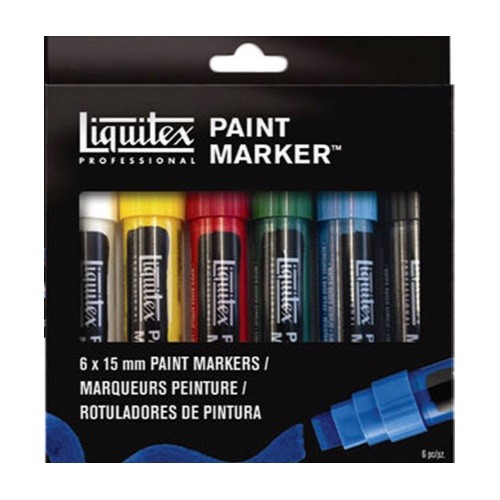 SET 6 PAINT MARKER LIQUITEX 15mm
