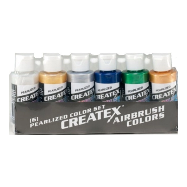 CREATEX-SET 6 COLORES PERLADOS 60ML