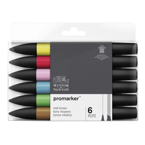 SET 6 PROMARKER TONOS MEDIOS