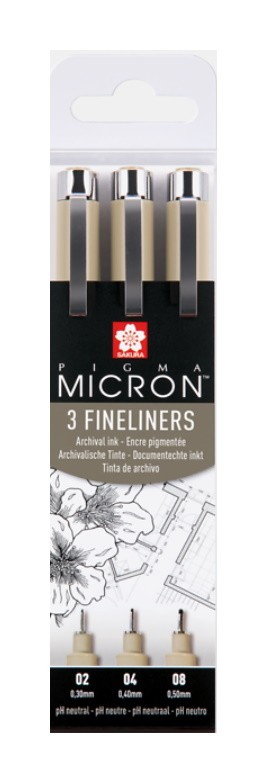 SET 3 ROTULADORES CALIBRADOS PIGMA MICRON