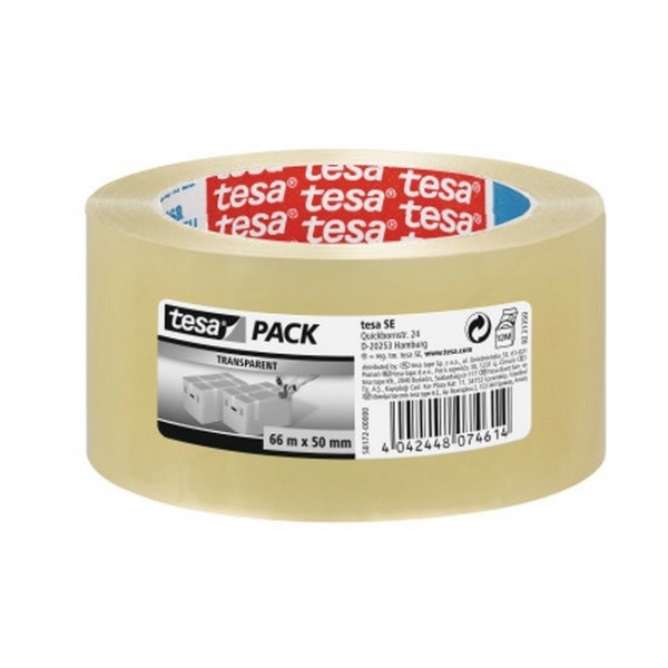 PRECINTO TRANSPARENTE 50mm X 66mts