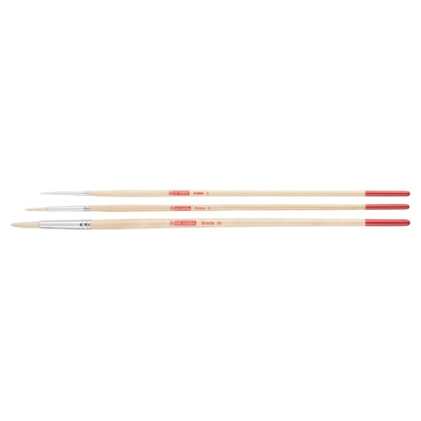 SET 3 PINCELES LARGOS REDONDOS CERDA