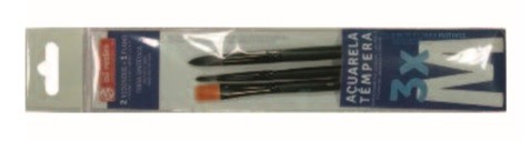 SET 3 PINCELES ARTCREATION CORTOS SINTÉTICOS