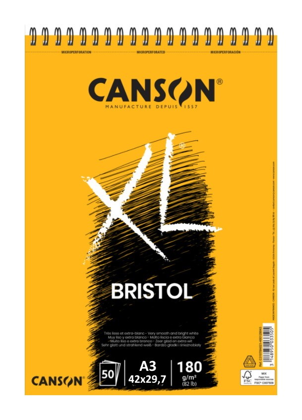 BLOC XL BRISTOL A3 180 gr.50 HOJAS