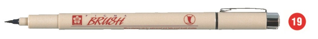 ROTULADOR PIGMA BRUSH - ROJO