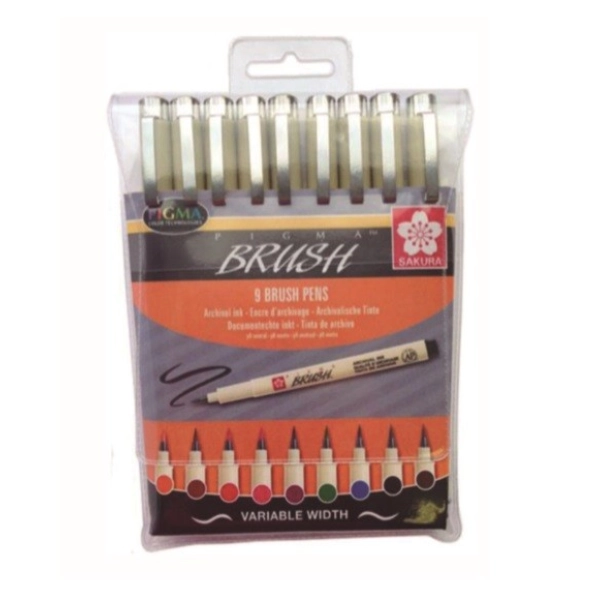 SET 9 ROTULADORES PIGMA BRUSH 