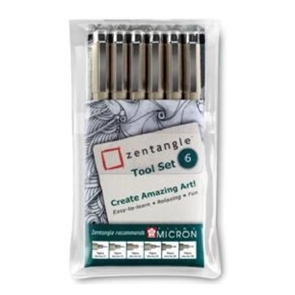 ZENTANGLE SET 6 PIEZAS