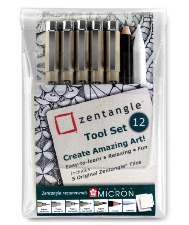ZENTANGLE SET 12 PIEZAS