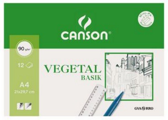 PACK VEGETAL 90gr. A4  12 HOJAS