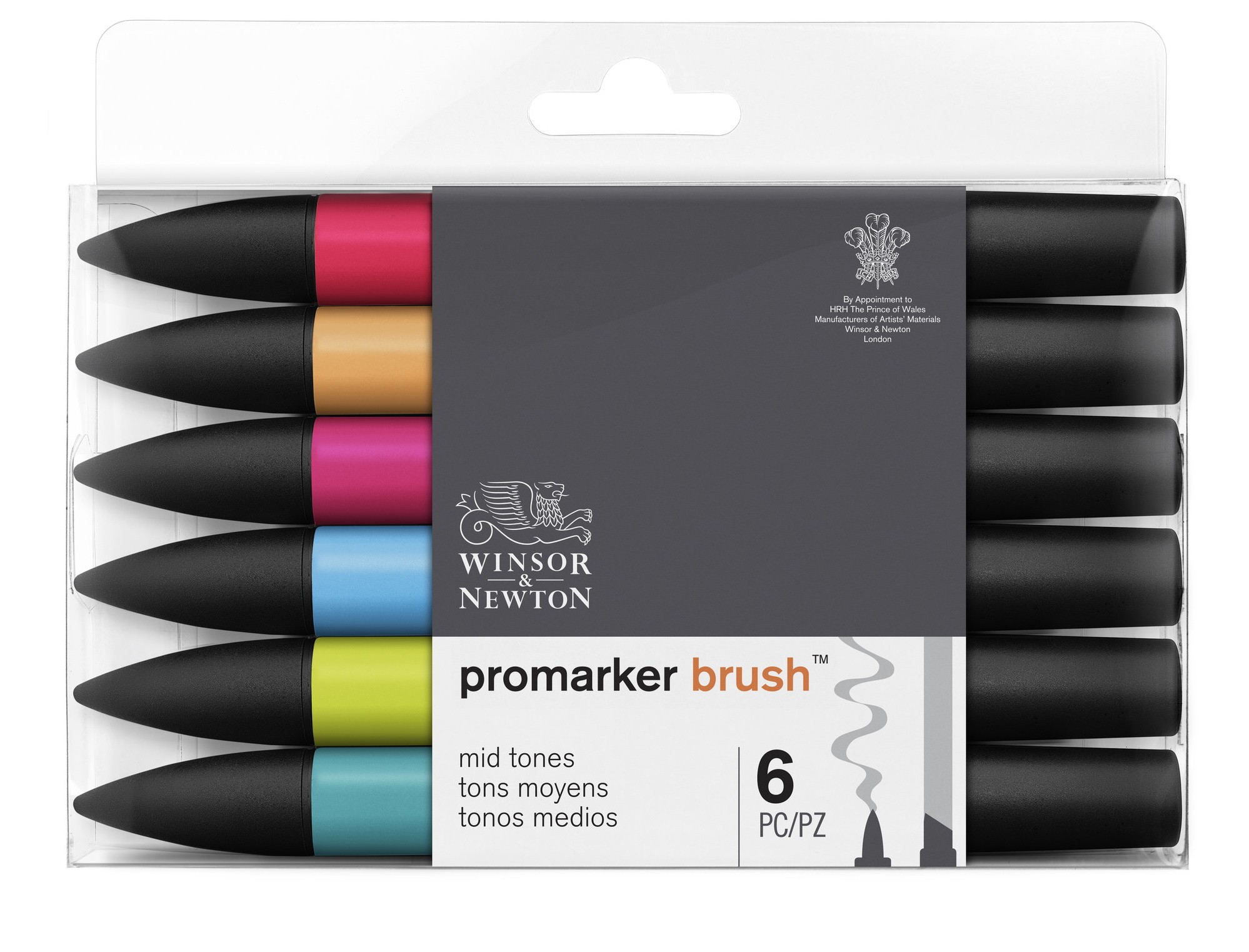 SET 6 BRUSHMARKER TONOS MEDIOS