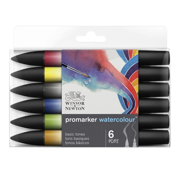SET 6 ROTULADORES ACUARELA W&N