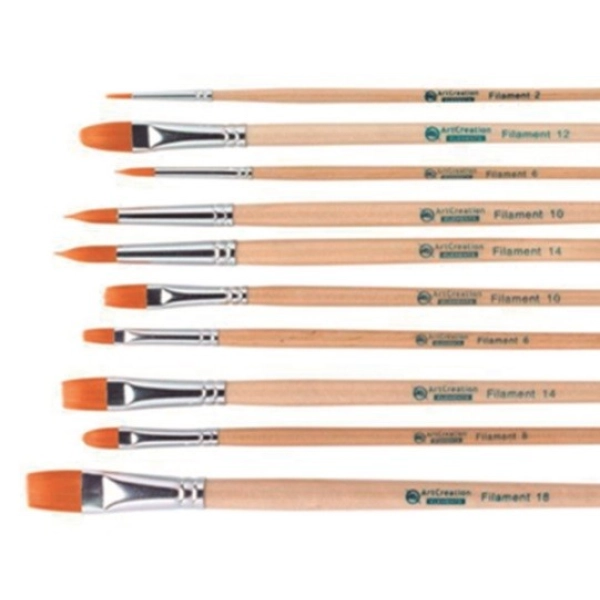 SET 10 PINCELES ARTCREATION LARGOS TORAY