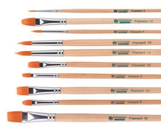 SET 10 PINCELES ARTCREATION LARGOS TORAY