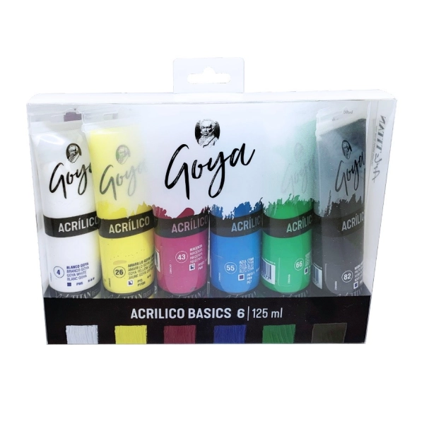 ACRILICO GOYA SET 6 TUBOS 125ml.