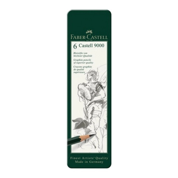 ESTUCHE 6 LAPICES GRAFITO FABER 9000