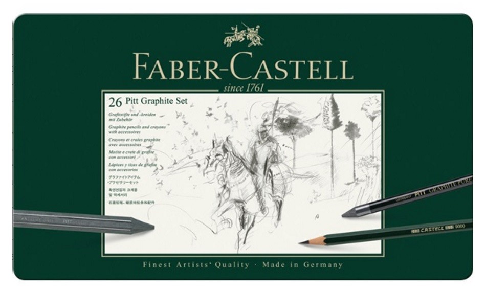 PITT FABER-CASTELL 26 PIEZAS GRAFITO