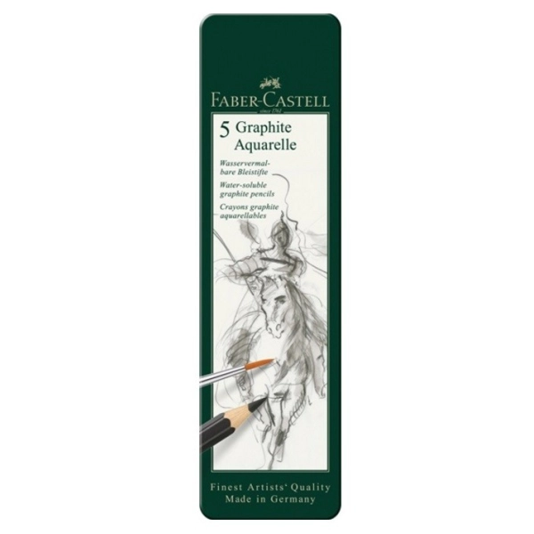ESTUCHE 5 LAPICES GRAFITO ACUARELABLE FABER