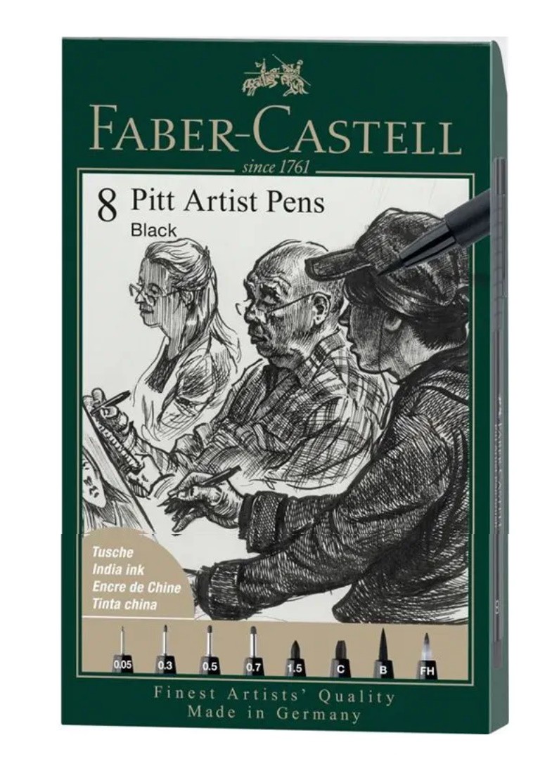 SET 8 ARTIST PENN SURTIDOS NEGROS