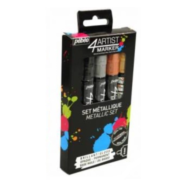 SET 5 MARKERS METALIZADOS PEBEO
