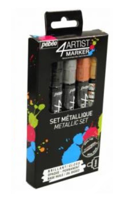 SET 5 MARKERS METALIZADOS PEBEO