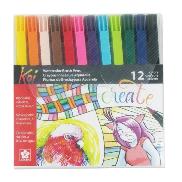 SET 6 ROTULADORES KOI GRISES