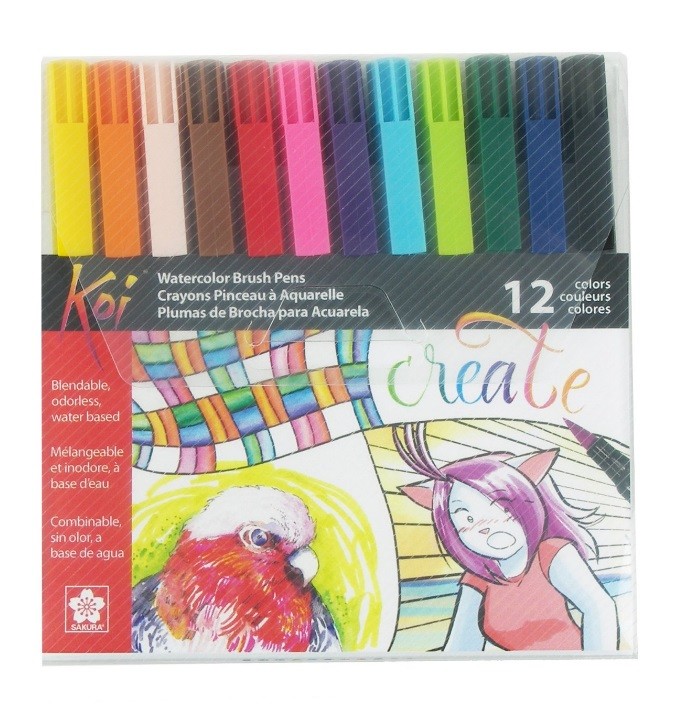 SET 12 ROTULADORES KOI BÁSICOS