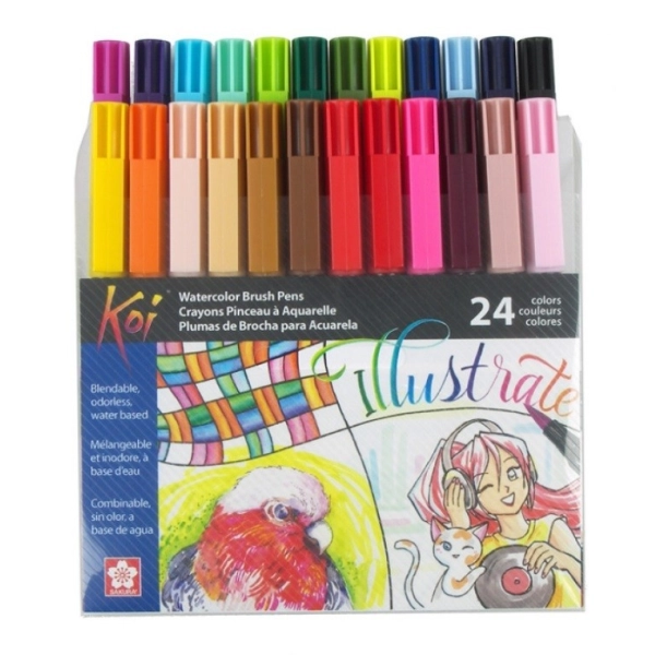 SET 24 ROTULADORES KOI SURTIDOS