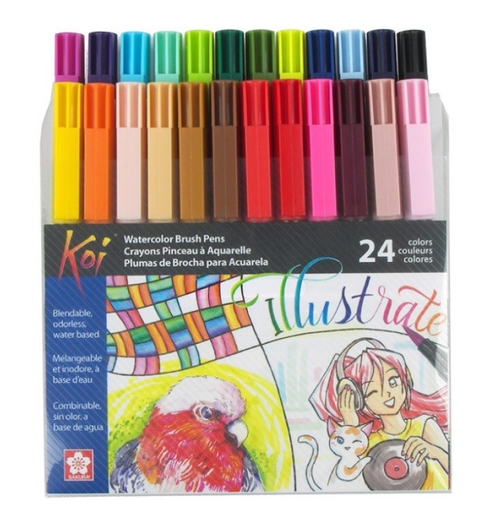 SET 24 ROTULADORES KOI SURTIDOS