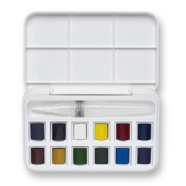 ESTUCHE COTMAN W&N 12+PINCEL AGUA