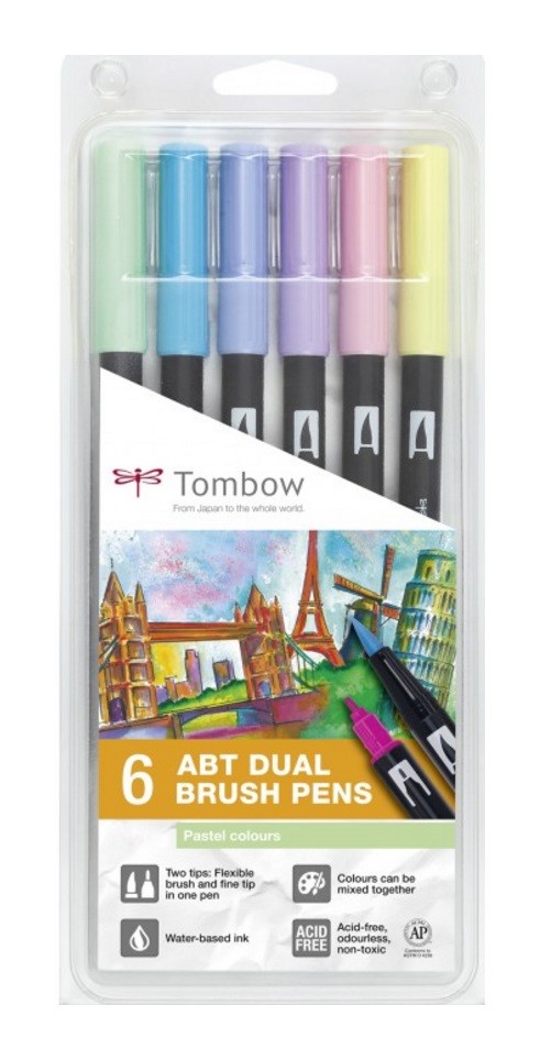 TOMBOW SET 6 COLORES PASTEL