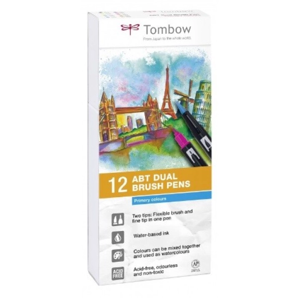 SET 12 ROTULADORES TOMBOW PRIMARIOS