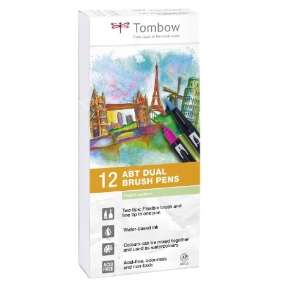 SET 12 TOMBOW PASTEL