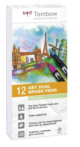 TOMBOW SET 12 COLORES PASTEL