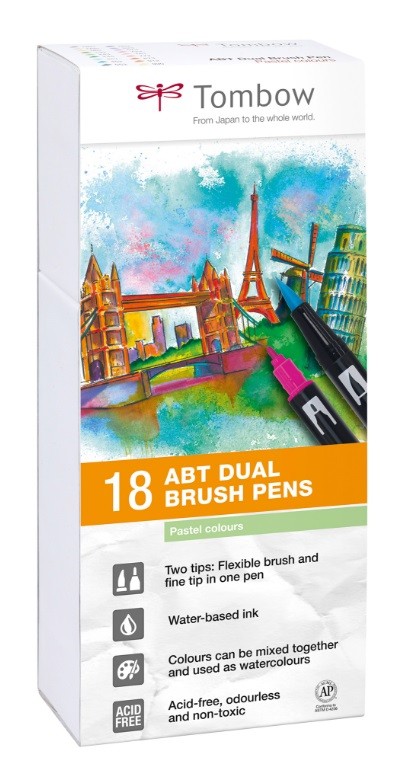TOMBOW SET 18 COLORES PASTEL